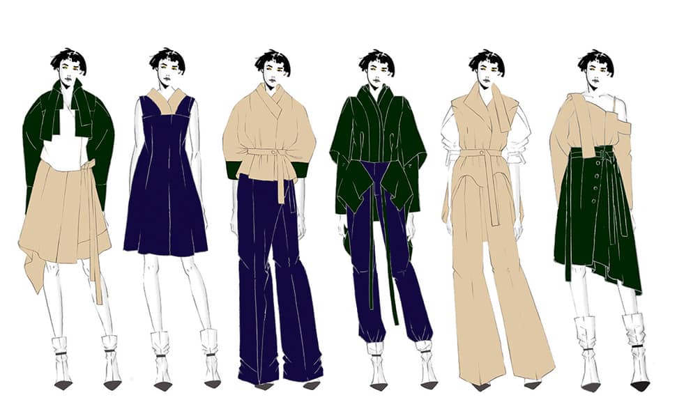 Jerry Lee BFA Fashion Design Illustrated Lineup