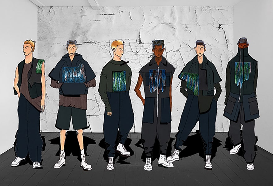 Justin Ho BFA Fashion Design Illustrated Lineup