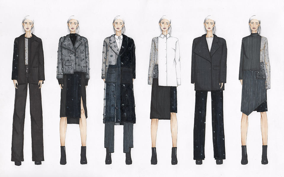 Stephanie Jessica BFA Fashion Design Illustrated Lineup