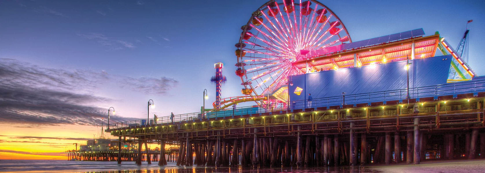 Photo by Chris Boehm of the pier and ferris wheel