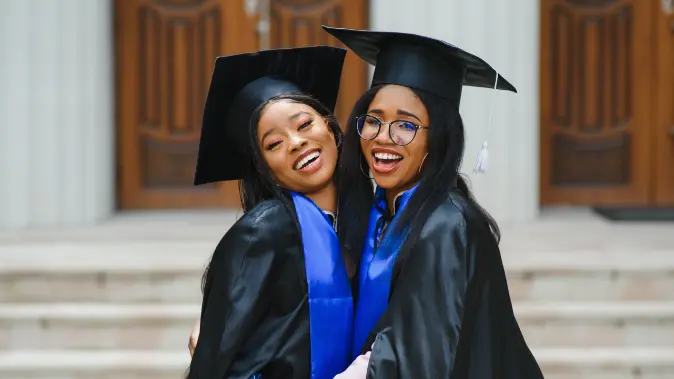 2 newly graduated girls