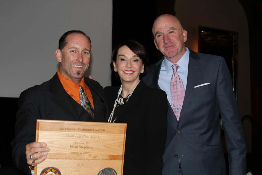 San Francisco Fire Fighters with President Stephens