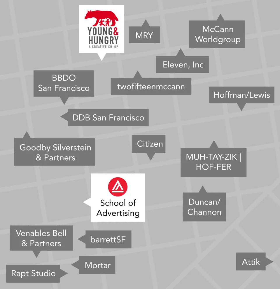 School of Advertising Surrounded by Ad Agencies