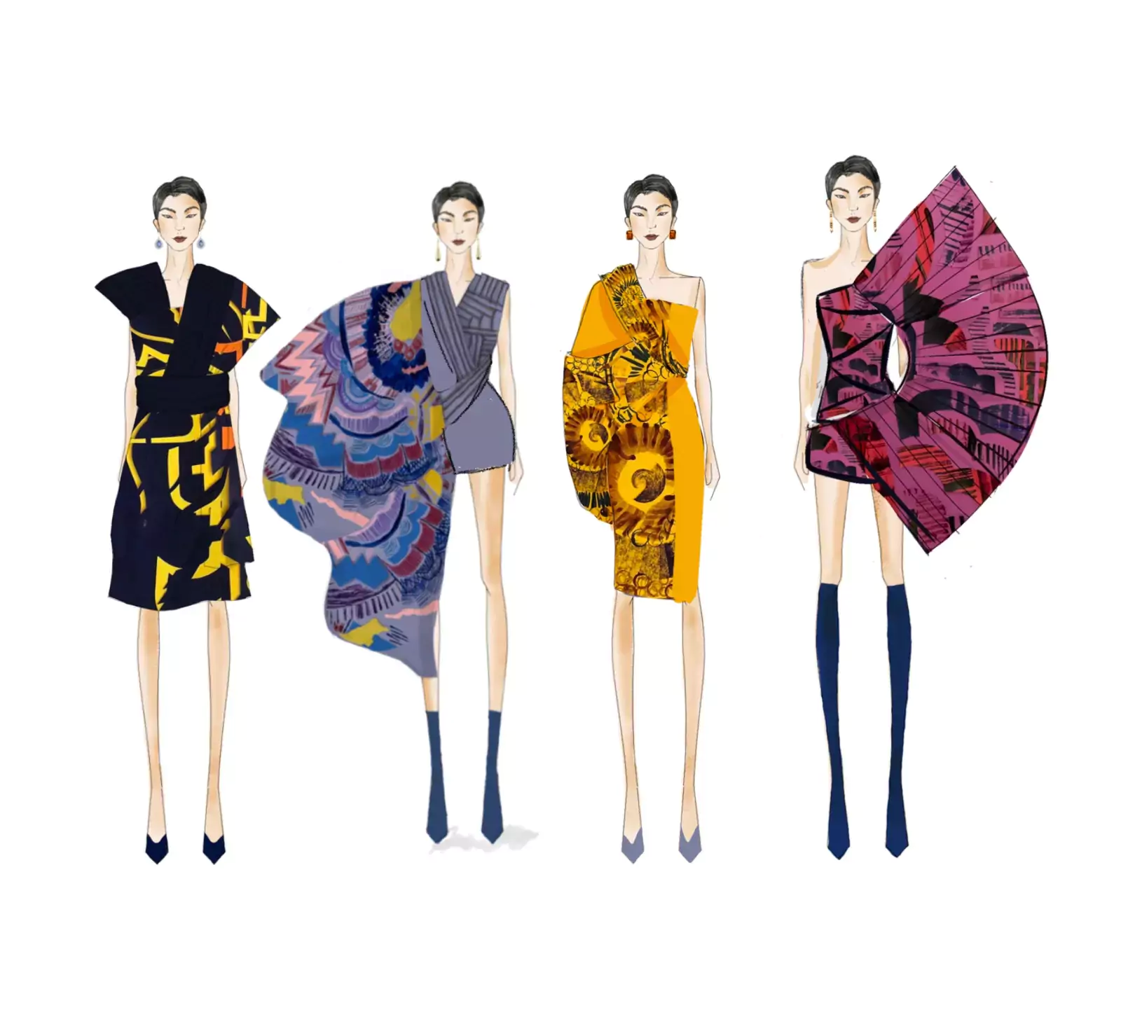 Examples of Fashion Illustrations - Design Academy of Fashion